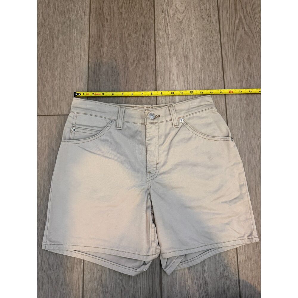 Vintage 90s Levi's 38943 White Tab Khaki Denim Shorts - Classic Fit